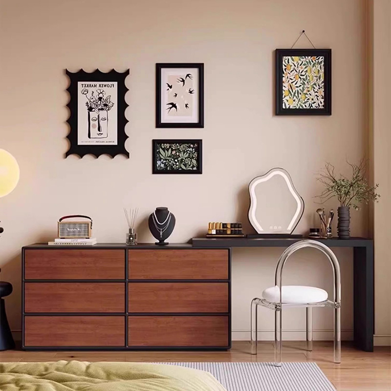 Home Essentials Bathroom Storage - Penteadeira Grande Preta com Armazenamento, Móvel