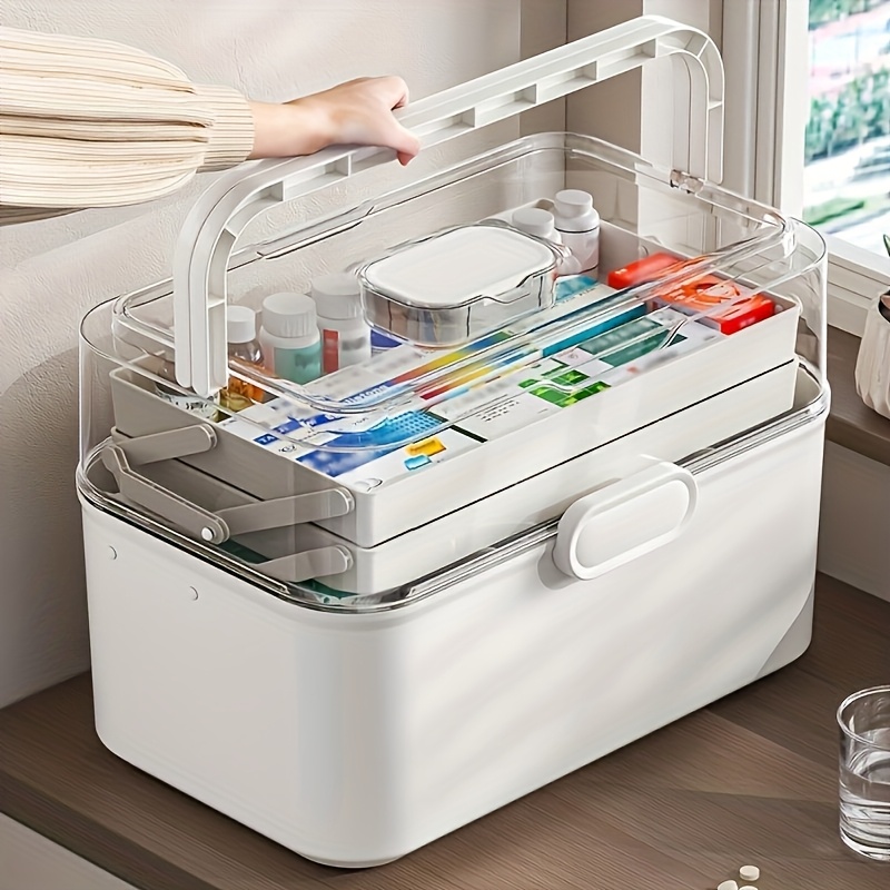 Home Bathroom Organizer - Caixa Organizadora de Medicamentos com Tampa