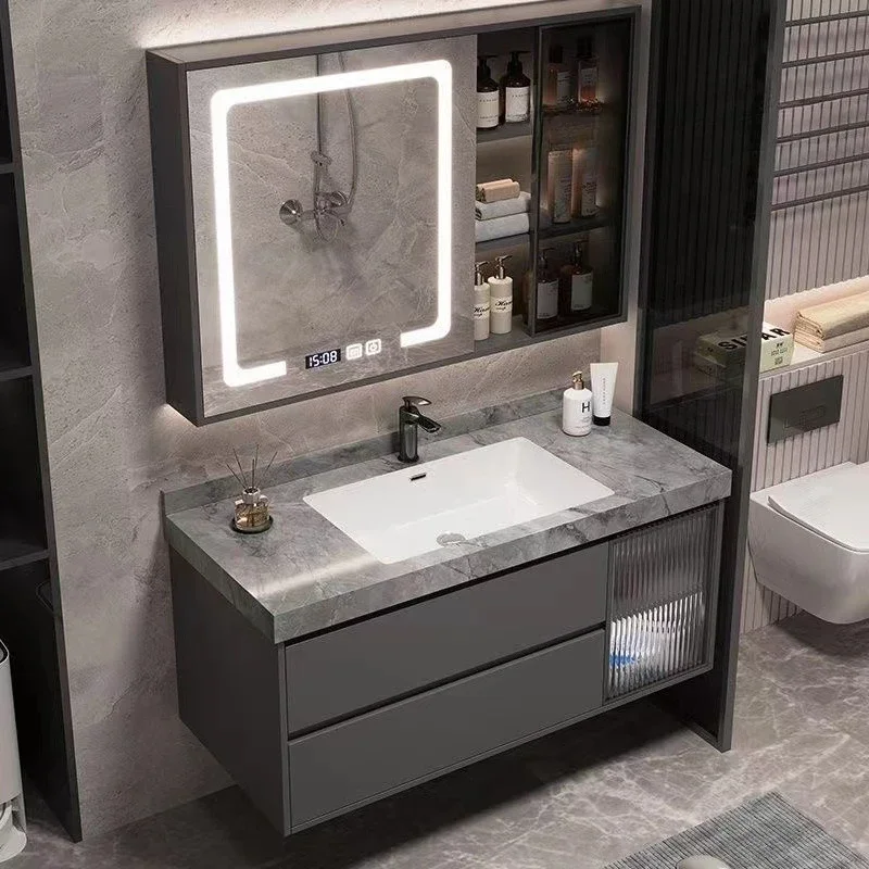 Armário de banheiro de luxo co - Home Bathroom Vanity Combo avaliação e preço