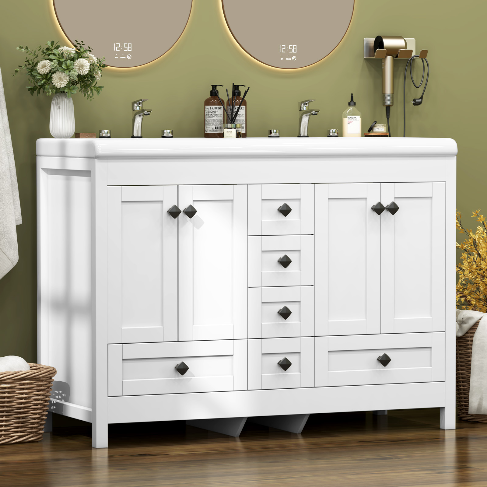 Gabinete de Banheiro Branco de - Home Bathroom Vanity Combo avaliação e preço