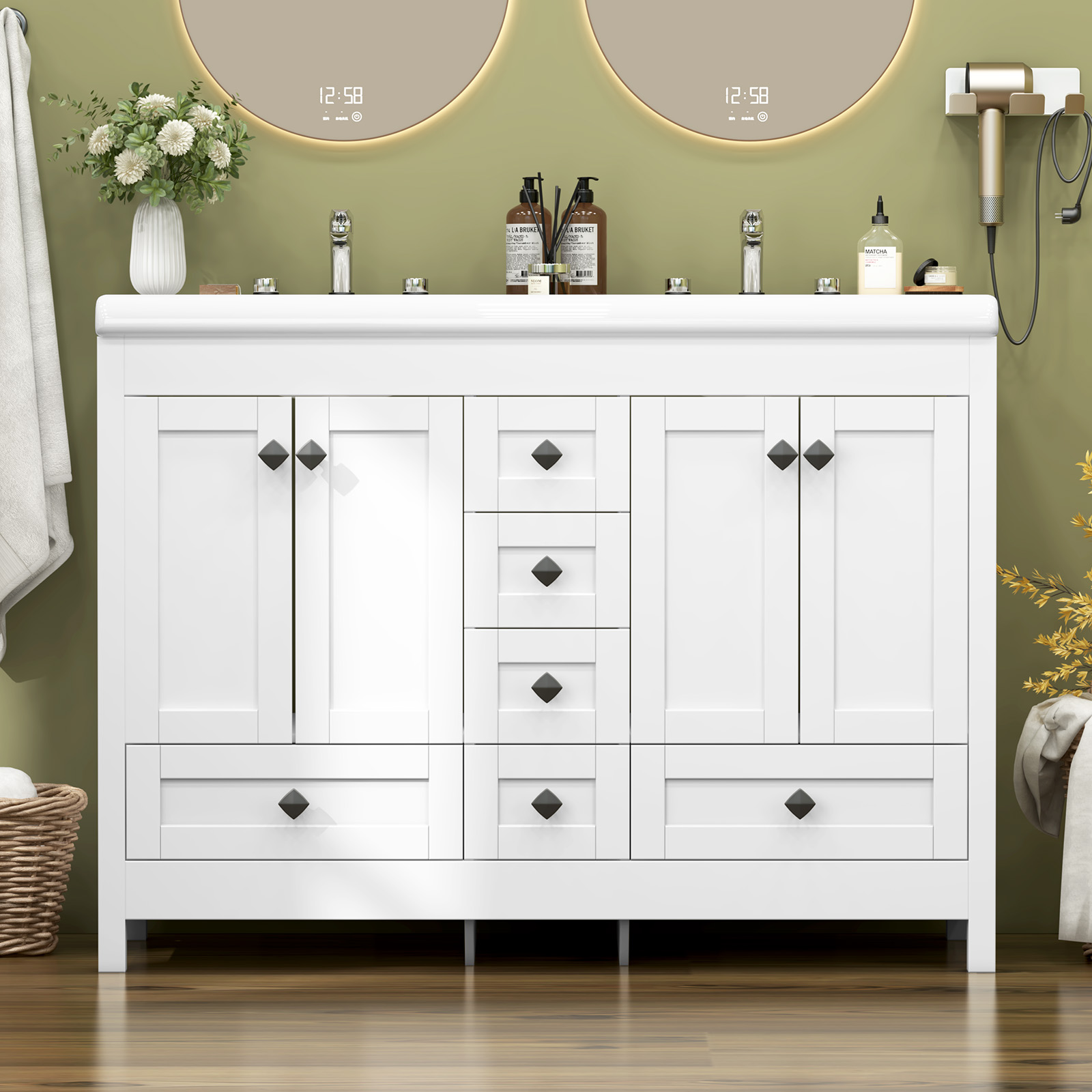 Gabinete de Banheiro Branco de - Home Bathroom Vanity Combo avaliação e preço