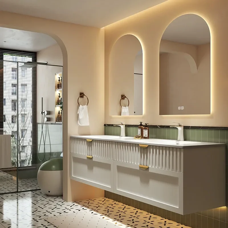 Armário de Banheiro Estilo Cre - Home Bathroom Vanity Combo avaliação e preço