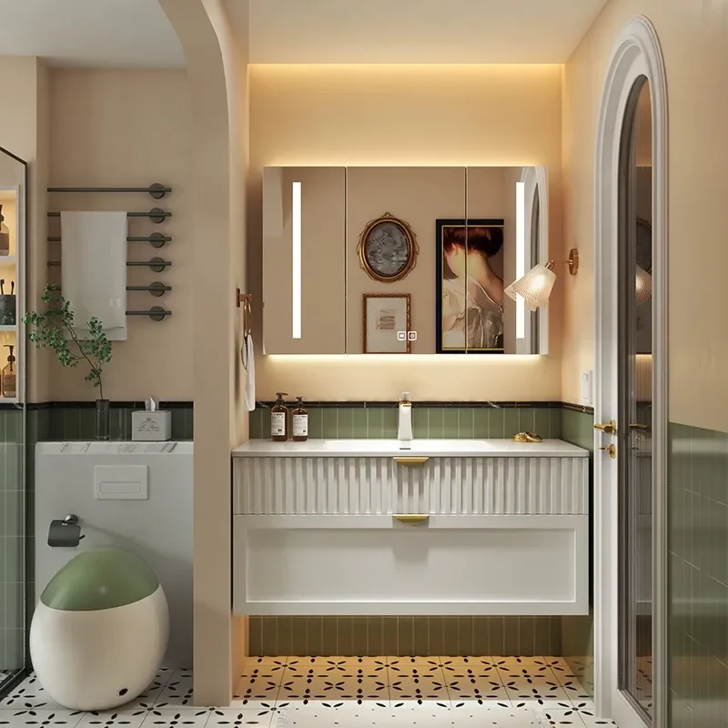 Armário de Banheiro Estilo Cre - Home Bathroom Vanity Combo avaliação e preço