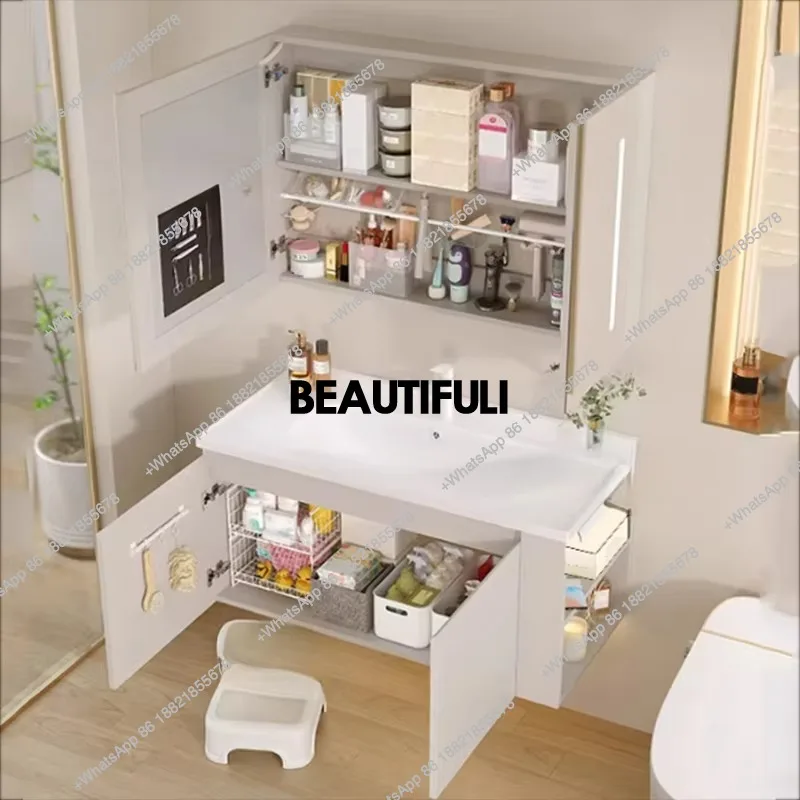 A17 espelho de banheiro armári - Home Bathroom Vanity Combo avaliação e preço