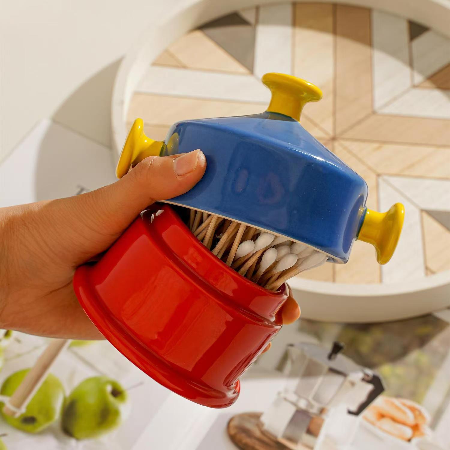 Porta-palitos de cerâmica com  - Home Bathroom Organizer avaliação e preço